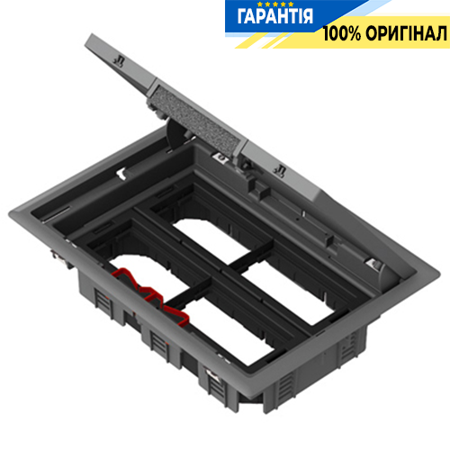 Лючок напольный OptiLine45 на 8 механизмов 45х45, серый пластик Schneider Electric ISM50638