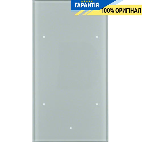 Скляний сенсор 2-канальний, алюміній, Berker TS Sensor 168207