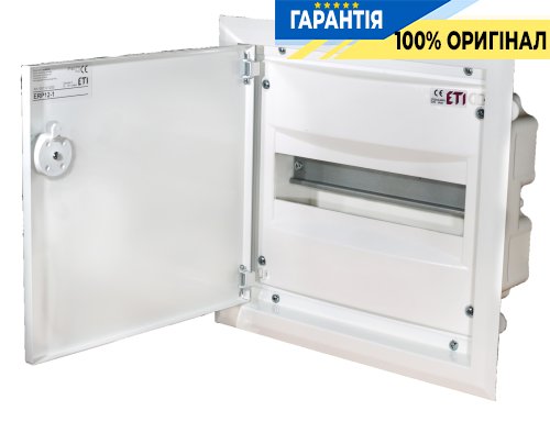 Щит металопластиковий ERP 12-1 (12мод.) IP40 ETI 1101200