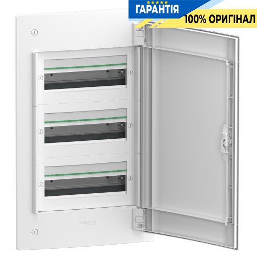 Розподільний щит врізний, 3 ряди по 13 модулів, білі двері, PrismaSeT XS, SE LVSXN313