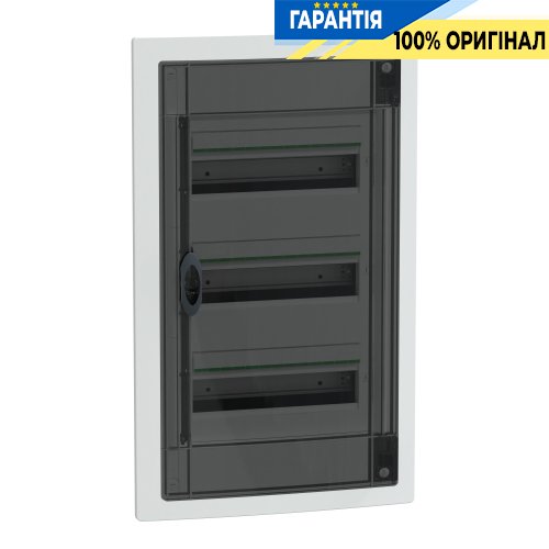 Розподільний щит врізний, 3 ряди по 13 модулів, димчасті двері, PrismaSeT XS, SE LVSXP313