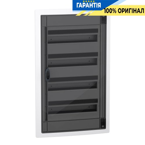Розподільний щит врізний, 4 ряди по 18 модулів, димчасті двері, PrismaSeT XS, SE LVSXP418