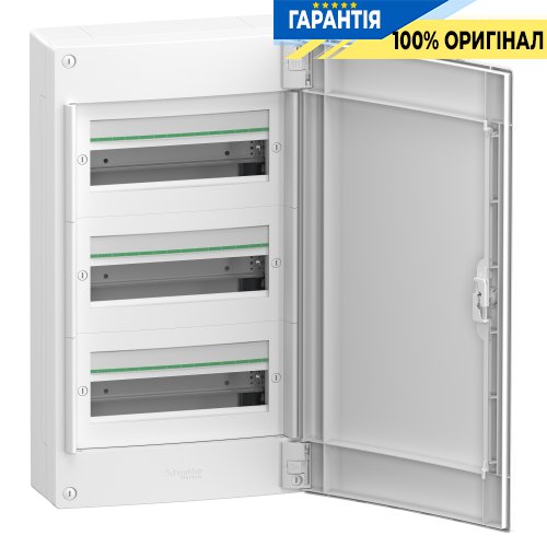 Розподільний щит навісний, 3 ряди по 13 модулів, білі двері, PrismaSeT XS, SE LVSXQ313