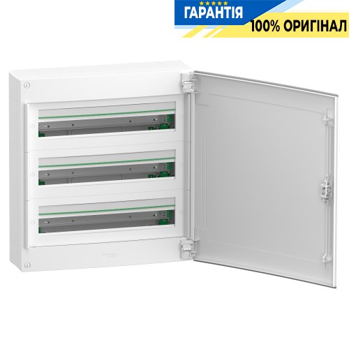 Розподільний щит навісний, 3 ряди по 24 модулі, білі двері, PrismaSeT XS, SE LVSXQ324