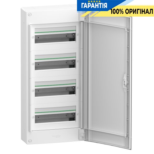 Розподільний щит навісний, 4 ряди по 13 модулів, білі двері, PrismaSeT XS, Schneider Electric LVSXQ413