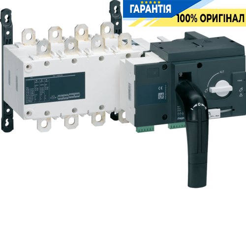 Переключатель корпусной с мотоприводом I-0-II, 4 полюса, 250А HIB425M Hager