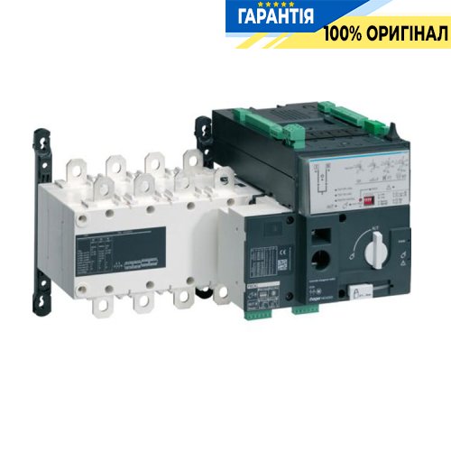 Перемикач АВР I-0-II 4 полюси 125А з моторним приводом Hager HIC412G контролер