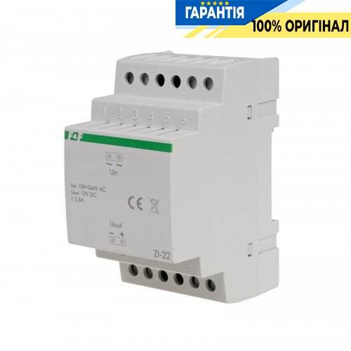 Імпульсний блок живлення F&F ZI-22 DIN 12В 2,5А 30Вт 100-264В AC