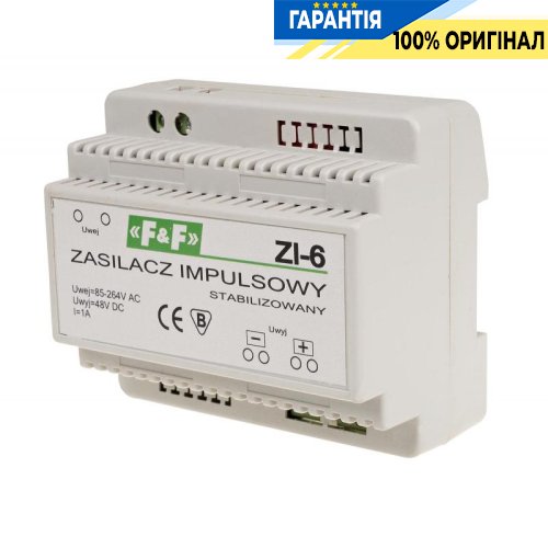 Імпульсний блок живлення F&F ZI-6 DIN 85-264В AC / 48В DC 1А 50Вт