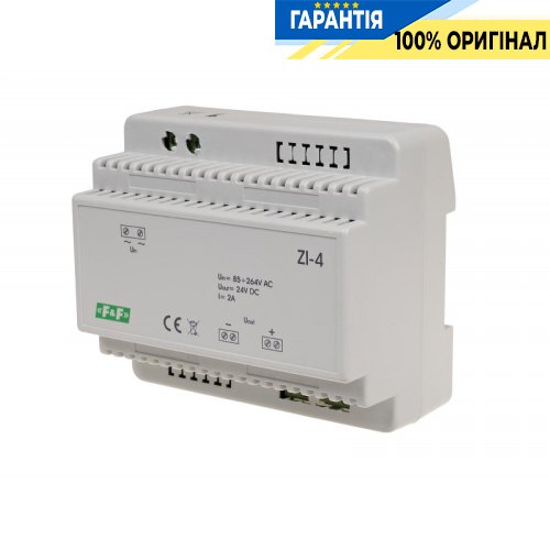 Імпульсний блок живлення F&F ZI-4 DIN 85-264В AC / 24В DC 2А 50Вт