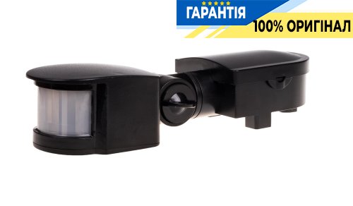 Датчик руху F&F DR-05B накладний 180°/90°, 230В 5А, IP44, чорний
