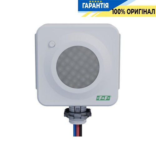 Датчик руху F&F DR-30M PIR 80° коридорний 30 м 230V/16A IP40 білий