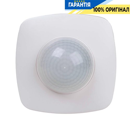 Датчик руху F&F DR-09-IP65, накладний, 230В/10А, 360°, IP65, функція присутності, білий