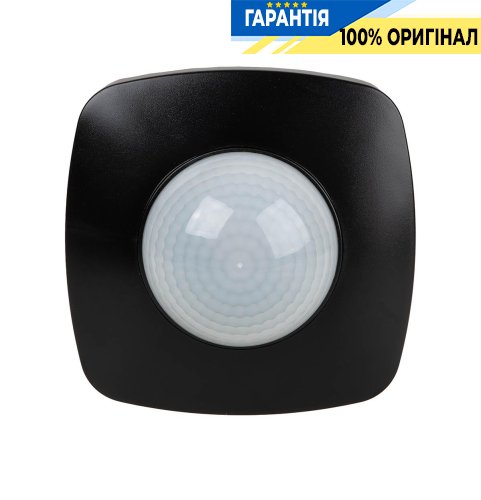 Датчик движения F&F DR-09B-IP65, накладной, 230В/10А, 360°, IP65, черный, с функцией присутствия