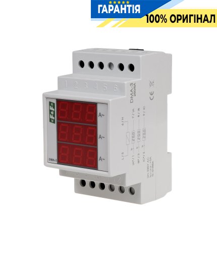 Цифровой трехфазный индикатор тока DMA-3RMS-50-5A 5А F&F