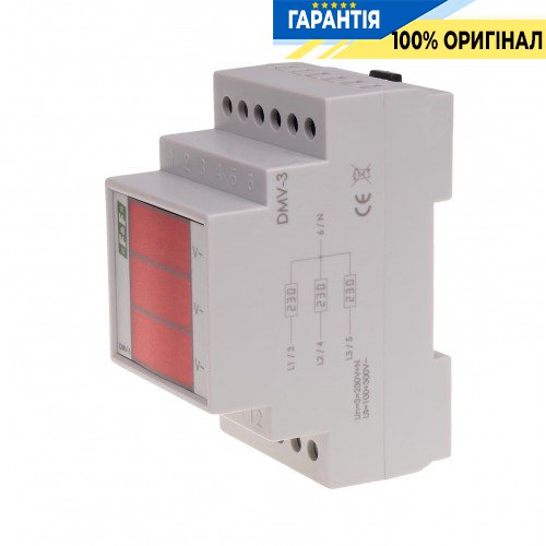 Вольтметр DMV-3 F&F для вимірювання напруги, надійний та зручний у використанні, артикул DMV-3
