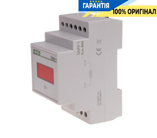 Вольтметр True RMS DMV-1 F&F з точним вимірюванням напруги, артикул DMV-1RMS, надійний прилад для електромонтажу та діагностики