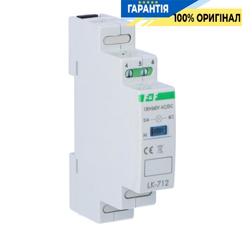 Индикатор напряжения F&F LK-712B-130-260V с синим LED, диапазон 130-260В