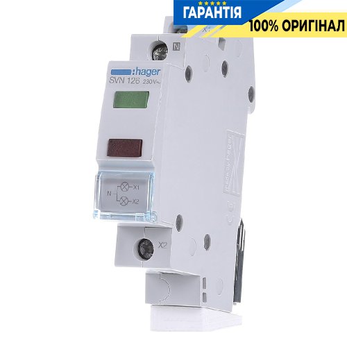 Индикатор двойной LED 230В DIN, зеленый и красный, SVN126 Hager