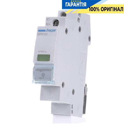 Индикатор светодиодный LED 12/48V зеленый для DIN-рейки SVN131 Hager