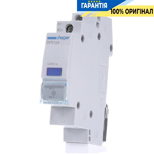 Индикатор LED 12/48V DIN синий SVN134 Hager для электросетей