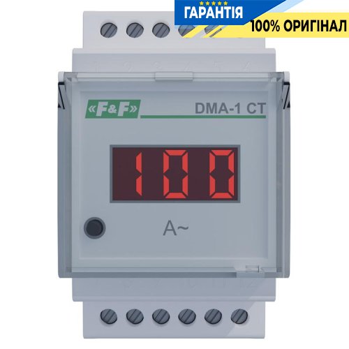 Цифровой однофазный индикатор тока F&F DMA-1-CT для контроля электрических параметров