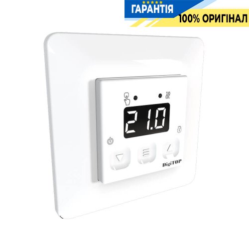 Терморегулятор DigiTop TS-1F, диапазон +5…+40°C, 230V, 16А, встроенный монтаж