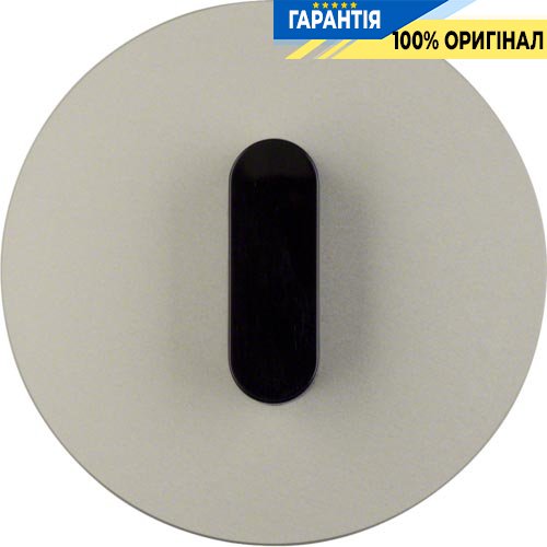 Центральна панель вимикача з ручкою, алюміній/чорний, Berker R.Classic 10012084