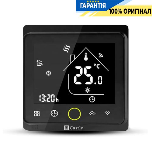 Терморегулятор програмований Castle AC603VAB з Wi-Fi, чорний, артикул 55014582