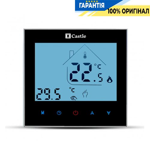 Терморегулятор программируемый Castle AC605H 5°С-45°C черный, код 55013663