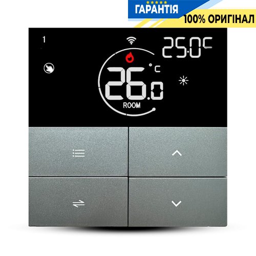 Програмований терморегулятор Castle AC630H +5°С...+45°C з датчиками підлоги та повітря, чорний