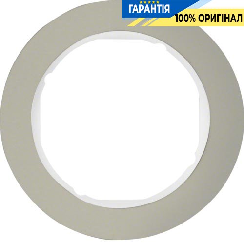 Рамка 1-а нержавіюча сталь/полярна білизна, Berker R.Classic 10112014