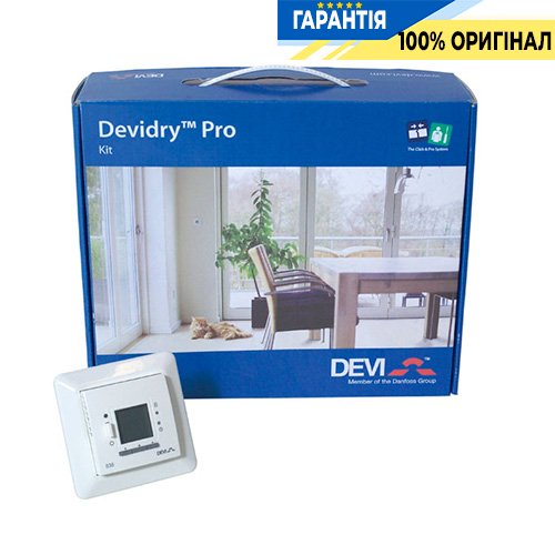 Набір DEVIdry Pro Kit з терморегулятором для систем Devidry, артикул 19911006, для ефективного керування опаленням