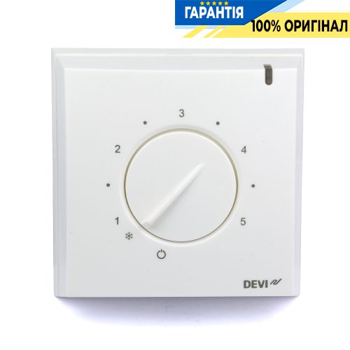 Терморегулятор Devi Devireg 130, 5-35 °C, с датчиком пола, 16 А, код 140F1010