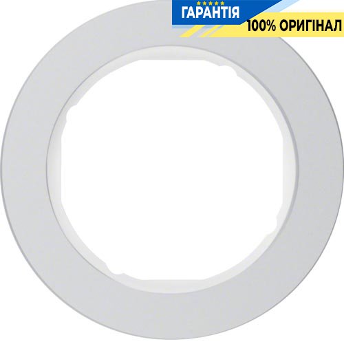 Рамка 1-а алюміній/полярна білизна, Berker R.Classic 10112074