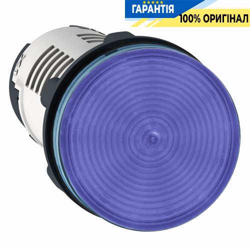 Сигнальна лампа Schneider Electric Harmony XB7, моноблочна, 22 мм, синя, пластик, світлодіод, 230 В, XB7EV06MP