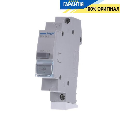 Кнопочный выключатель 2Н.З 250В 16А с фиксацией Hager SVN342