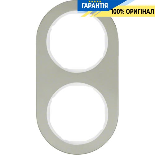 Рамка 2-а нержавіюча сталь/полярна білизна, Berker R.Classic 10122014