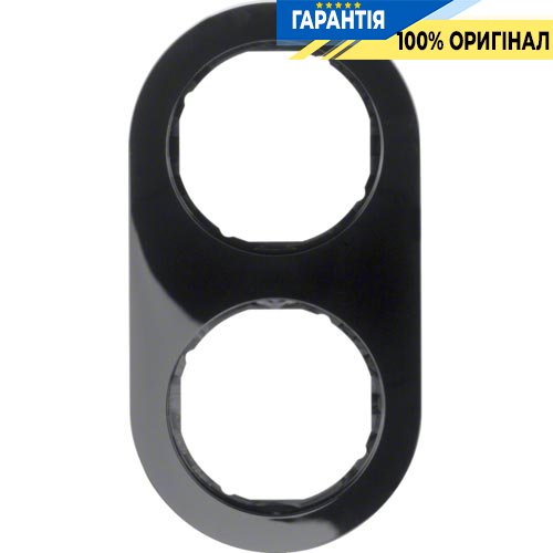 Рамка 2-а пластик/чорна (глянсова), Berker R.Classic 10122045
