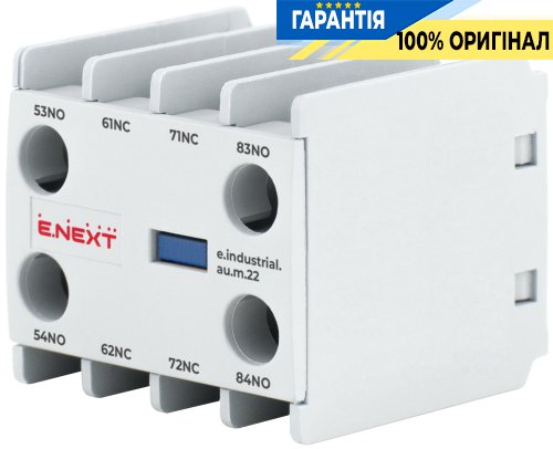 Дополнительный контакт E.NEXT e.industrial.au.m.22, 2NC+2NO, артикул i0140011