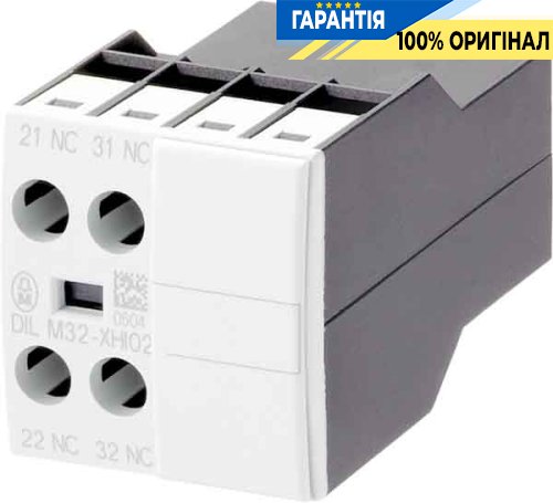Дополнительный контакт Eaton DILM32-XHI02 фронтальный, код 277375, для расширения функционала контакторов