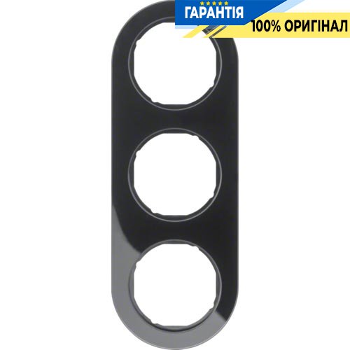 Рамка 3-а пластик/чорна (глянсова), Berker R.Classic 10132045
