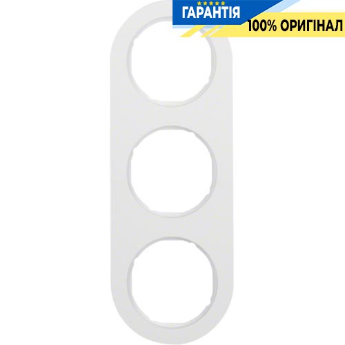 Рамка 3-а пластик/полярна білизна (глянсова), Berker R.Classic 10132089