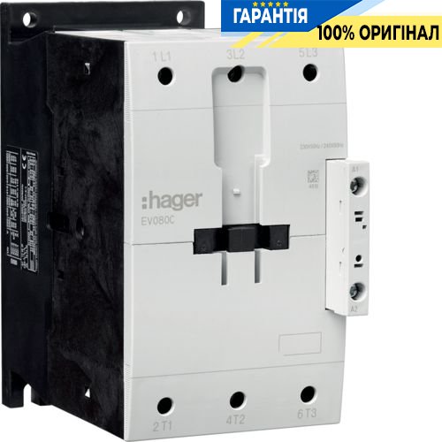 Контактор корпусний 3P 80А AC-3 230В AC Hager EV080C