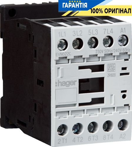Контактор корпусный 4P 22А AC-1 230В AC Hager EVN022C