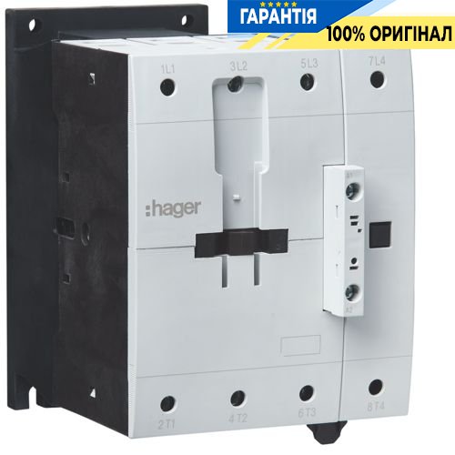 Контактор корпусный 4-полюсный 125А AC-1, катушка 24В DC, Hager EVN125E