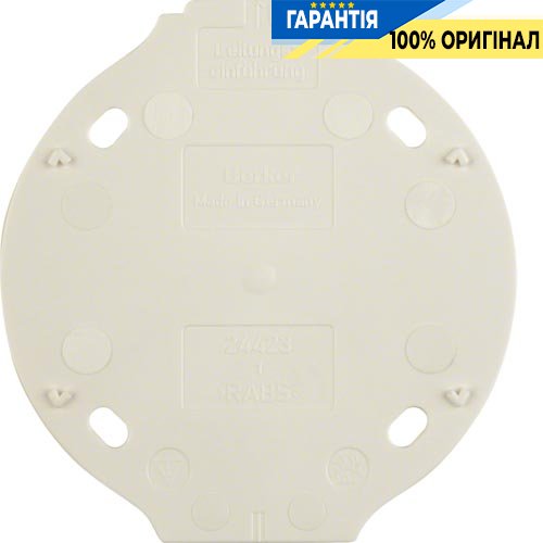 Основа самозагасаюча для рамки 1-кр. зовнішнього монтажу, пол. біла, Berker 1930 (133119)