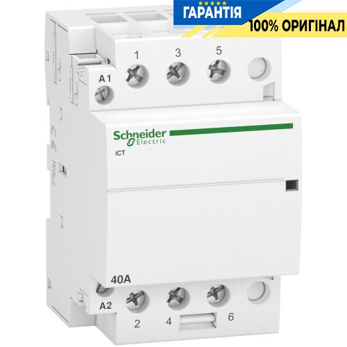 Контактор Schneider Electric iCT Acti9 40 А, 3 Н.З, 230 В, код A9C20843