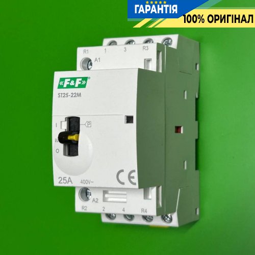 Контактор F&F ST25-22-M 2NO+2NC 25А 230В для DIN-рейки