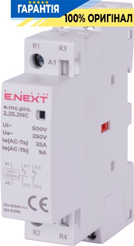 Модульный контактор E.NEXT e.mc.pro.2.25.2NC, 2 полюса, 25А, 2NC, 220В, код p005225